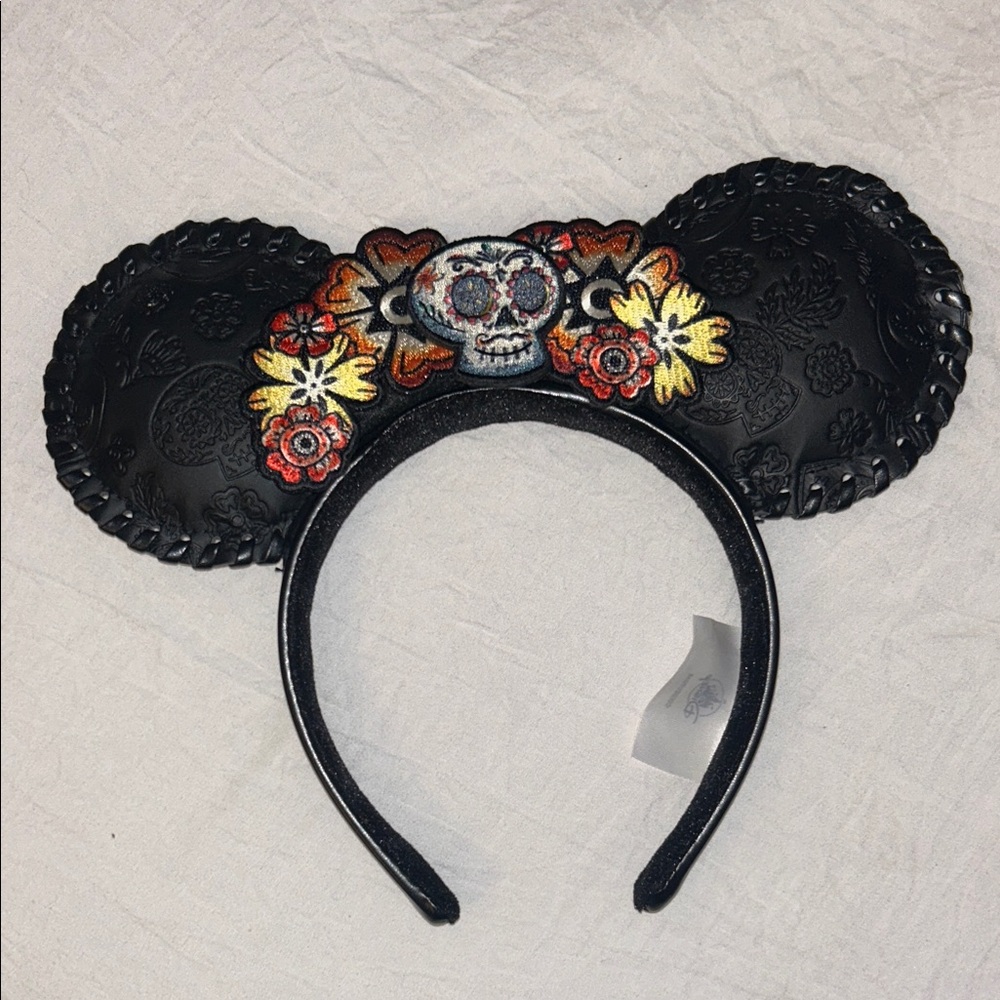COCO Disney Black and Multicolor Floral Skull Headband